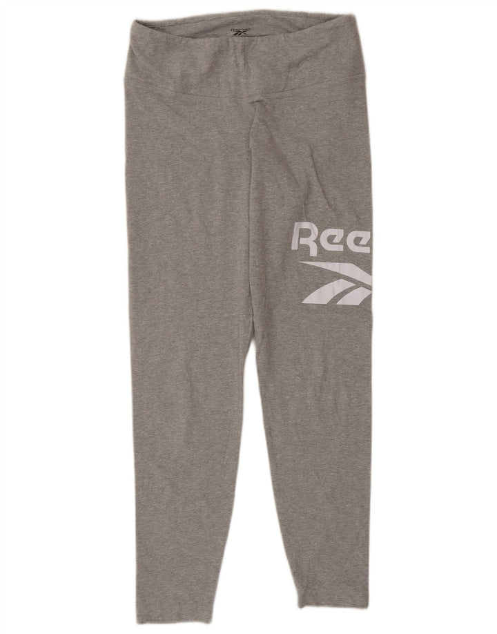 Reebok ženske grafičke tajice UK 12/14 srednje sive pamučne