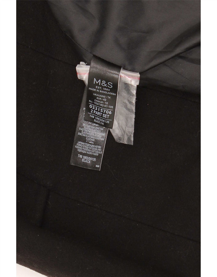 Marks & Spencer ženski kaput UK 14 veliki crni poliester