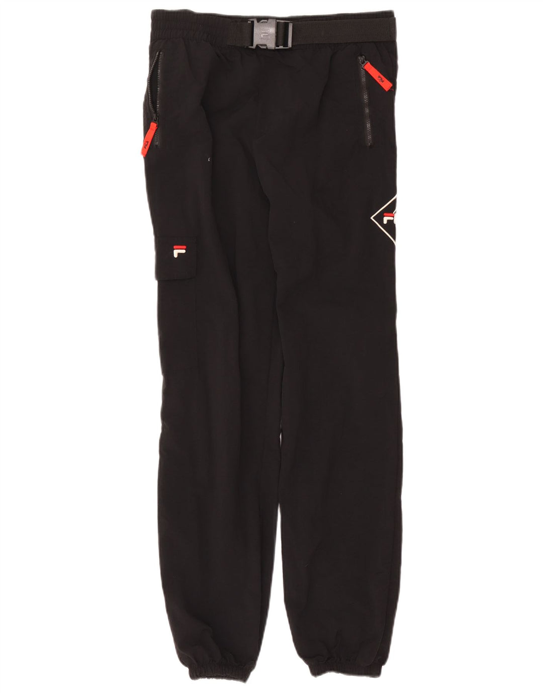 Fila muške trenirke Graphic Cargo Hlače Joggers Srednji crni najlon