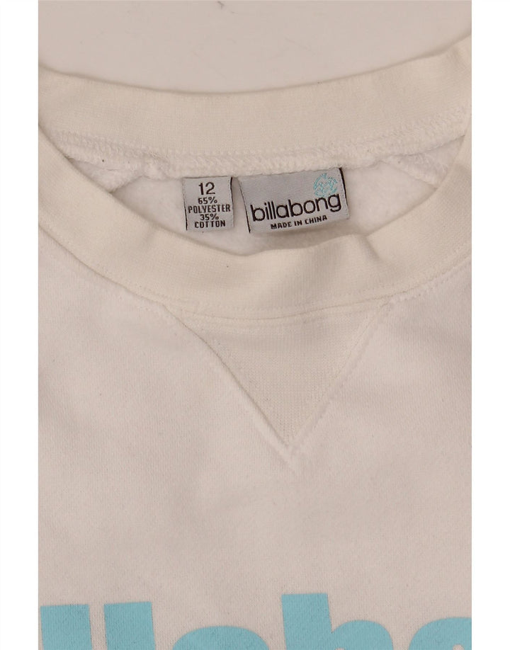 BILLABONG Ženski džemper s grafičkim motivima UK 12 Srednje bijeli poliester