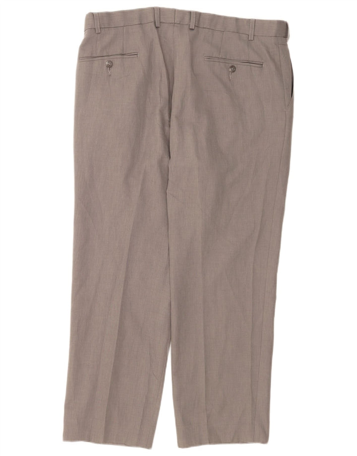 Marks & Spencer muške ravne chino hlače W38 L28 sivi poliester