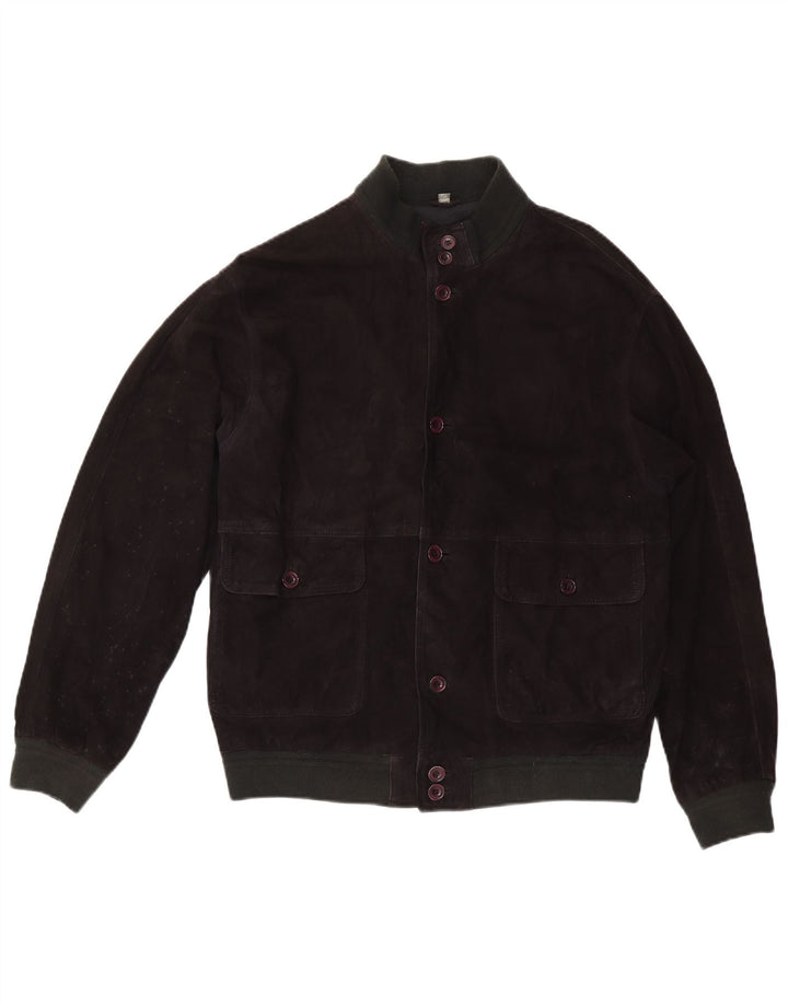 Vintage muška bomber jakna od brušene kože IT 50 velika crna koža