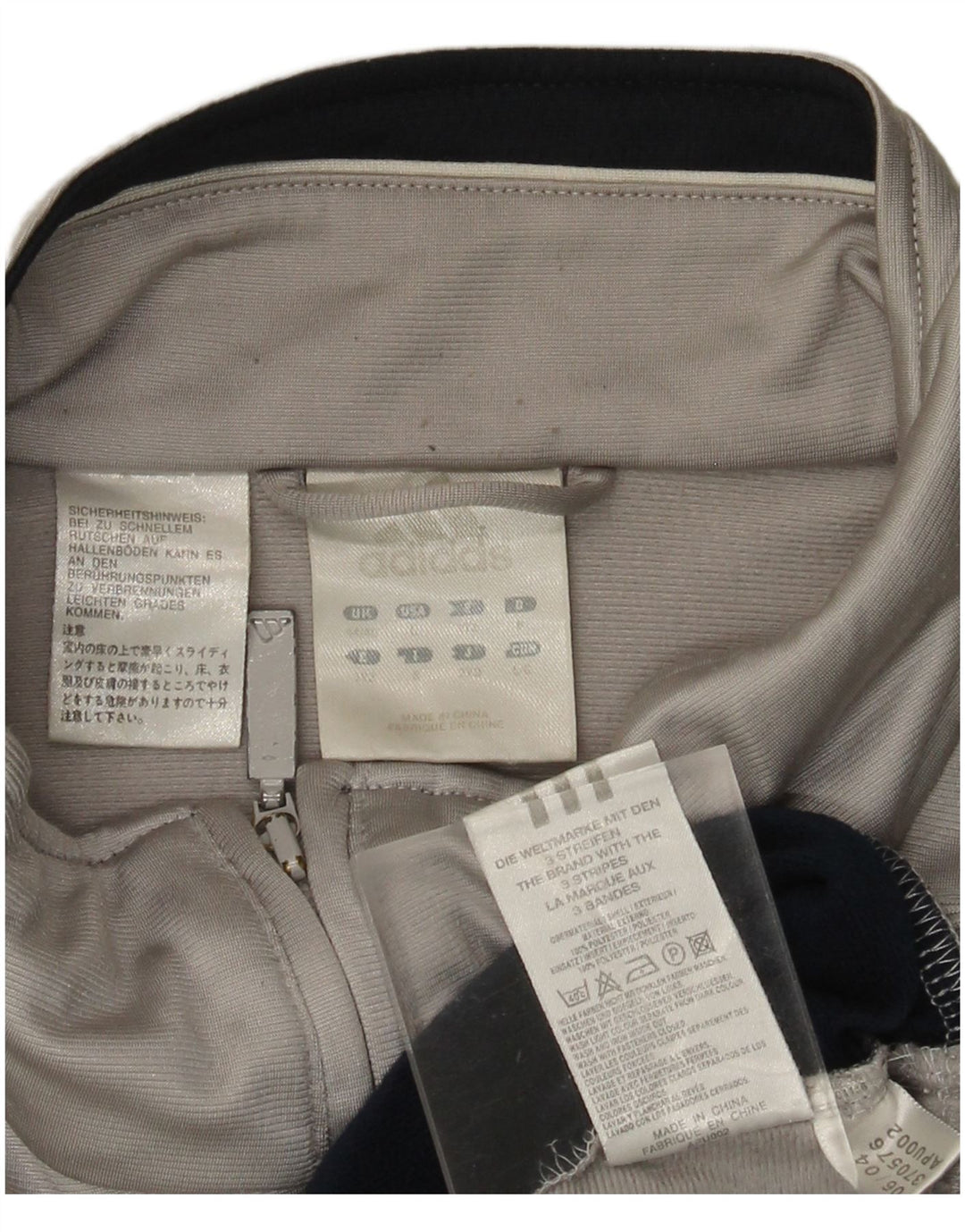 ADIDAS muška trenirka gornja jakna UK 44/46 veliki sivi poliester u boji