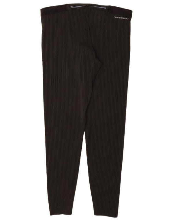 NIKE Ženske Dri Fit Leggings UK 18 XL crne pruge od poliestera