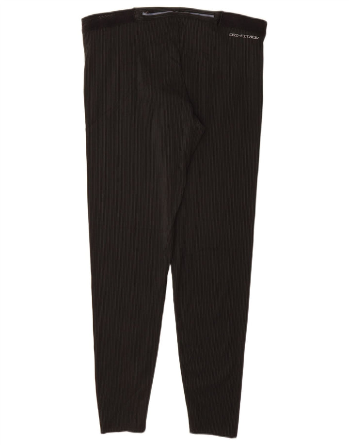 NIKE Ženske Dri Fit Leggings UK 18 XL crne pruge od poliestera