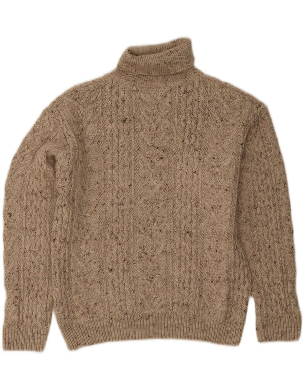 La Redoute Ženski kratki pulover s rolnim ovratnikom EU 44/46 XL, bež flekasti