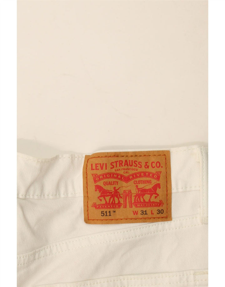 Levi's ženske 511 uske traperice W31 L30 bijeli pamuk