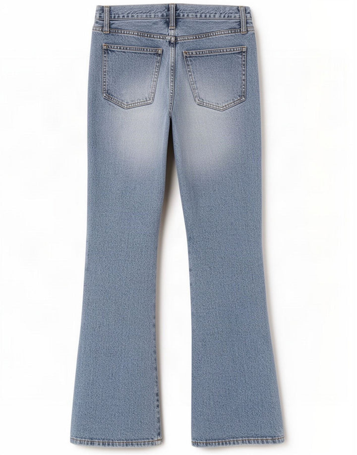 Benetton ženske lepršave traperice IT 42 Medium W32 L30 Blue Cotton
