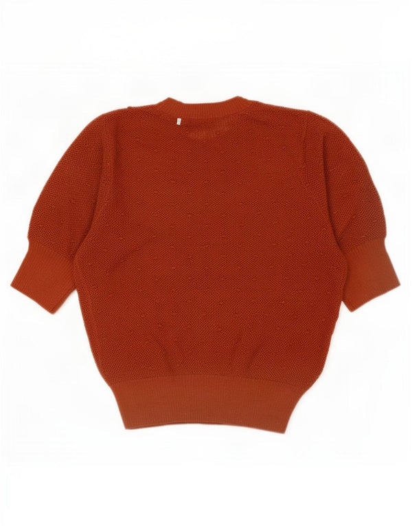 Zara ženski pulover kratkih rukava s okruglim izrezom UK 10 Small Brown