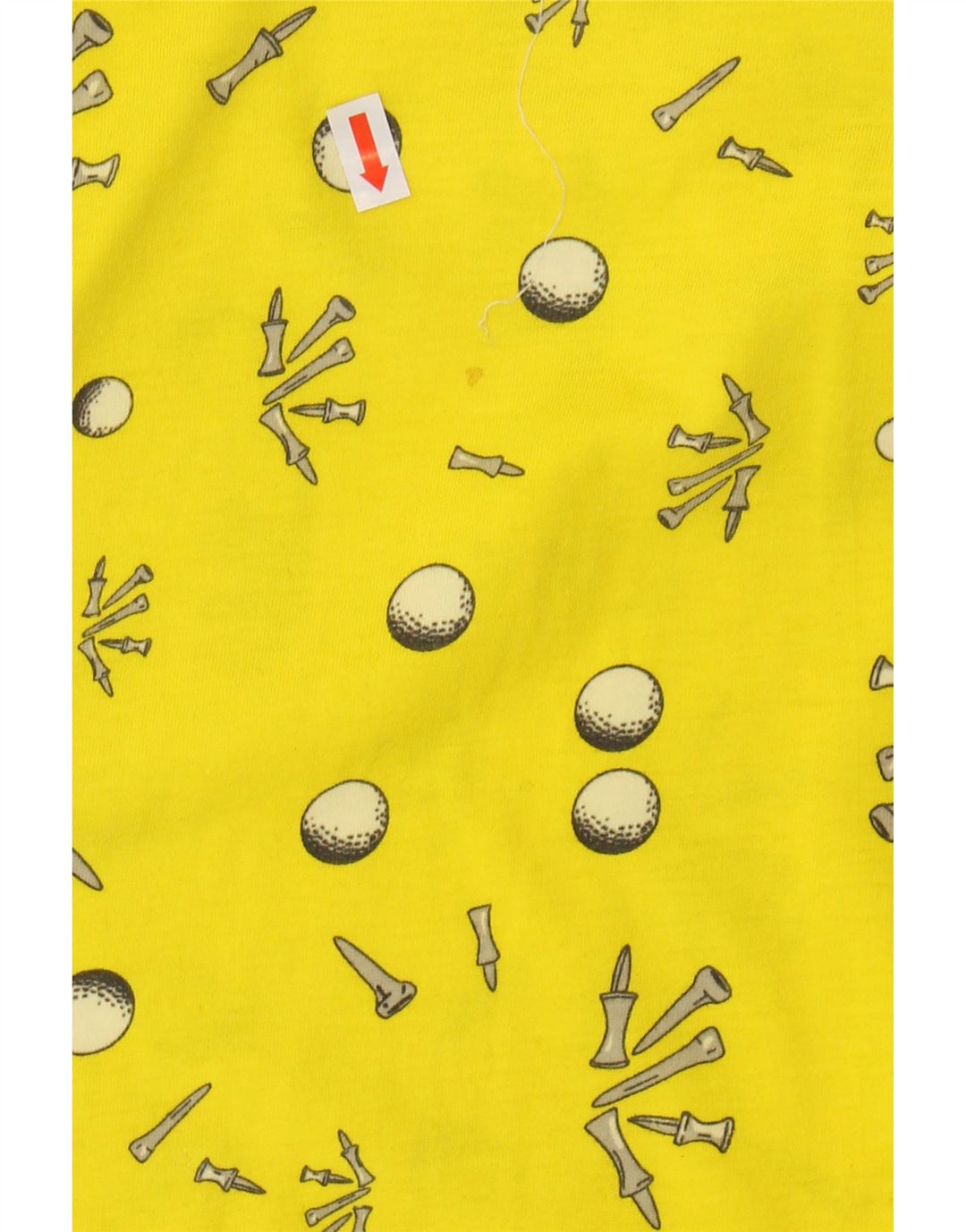 GIANFRANCO FERRE Mens Abstract Pattern Polo Shirt IT 50 Medium Yellow