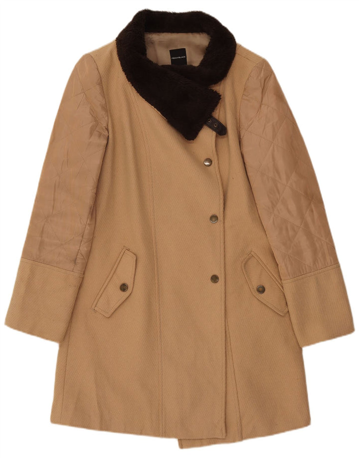 Crni ženski kaput Penny UK 12 srednje bež boje, vuna