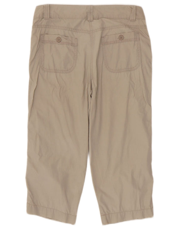 Marks & Spencer Womens Straight Capri Trousers UK 10 Small W30 L20 Beige