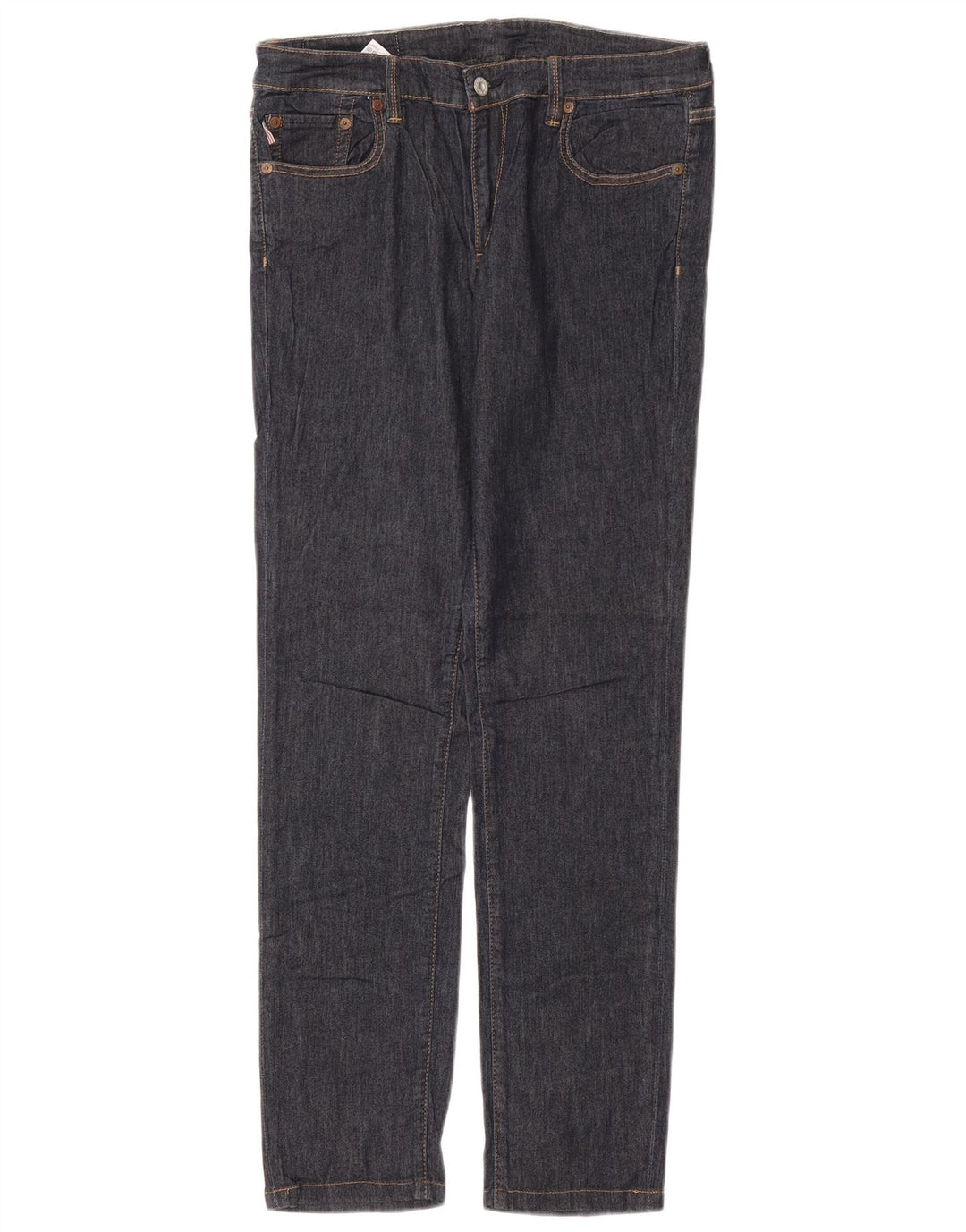 Ženske ravne traperice Ralph Lauren W32 L33 tamnoplavi pamuk