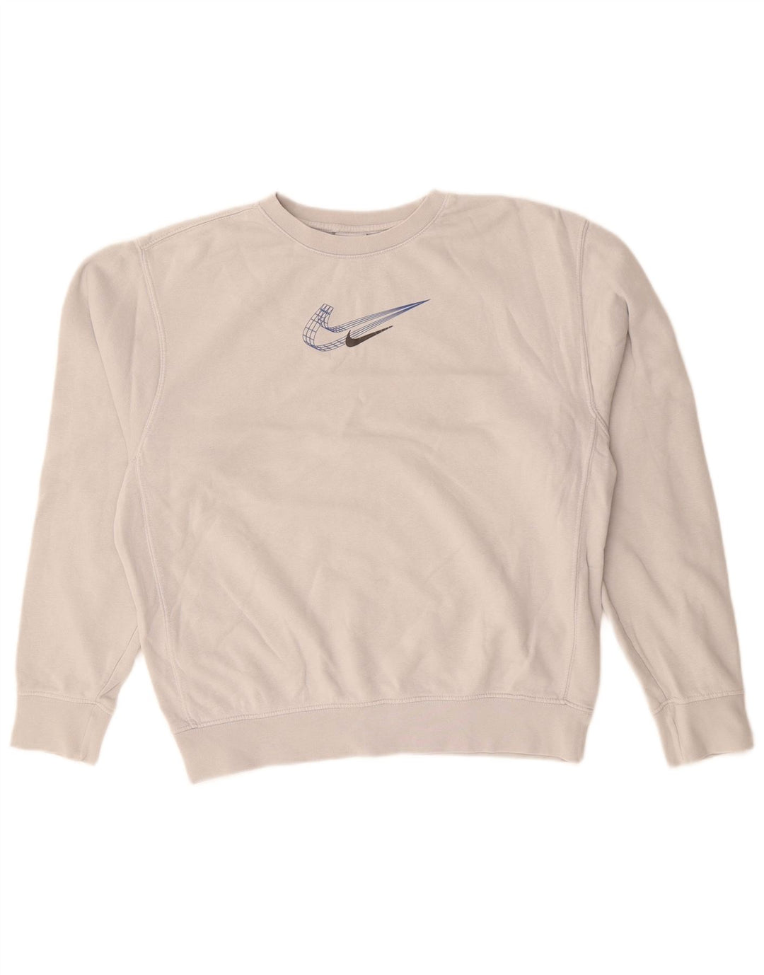 NIKE Ženska majica s kratkim rukavima UK 8 Mali sivi pamuk