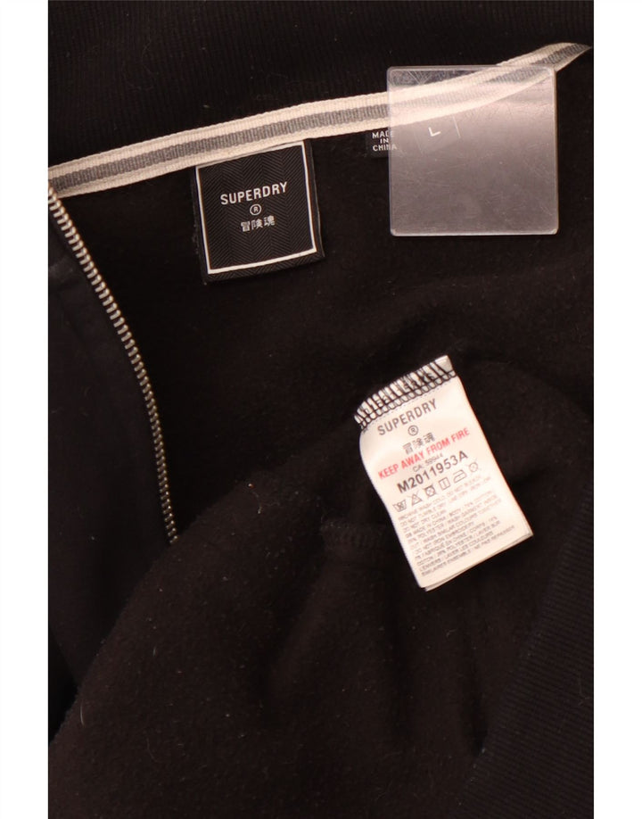 SUPERDRY muška trenirka Gornja jakna velika crna pamučna