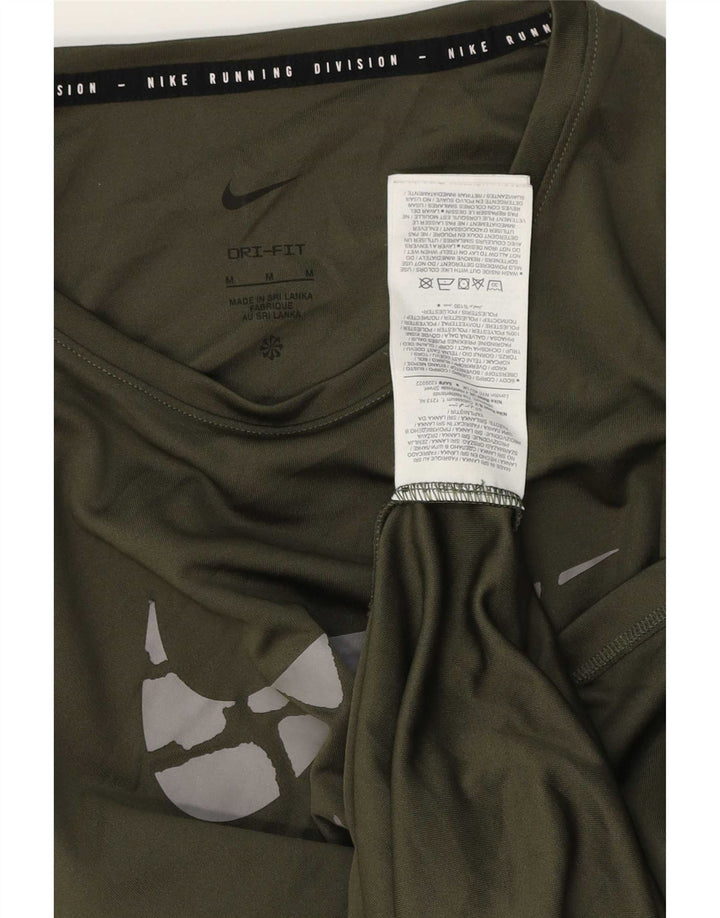 Nike Muška majica kratkih rukava s grafičkim motivima za trčanje Srednje zelena poliesterska sportska majica