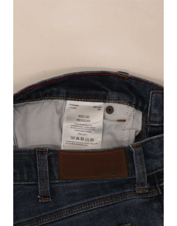 Wrangler muške obične ravne traperice W33 L30 plavi pamuk