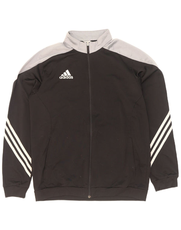 Adidas muška gornja jakna od trenirke, veliki crni poliester u boji