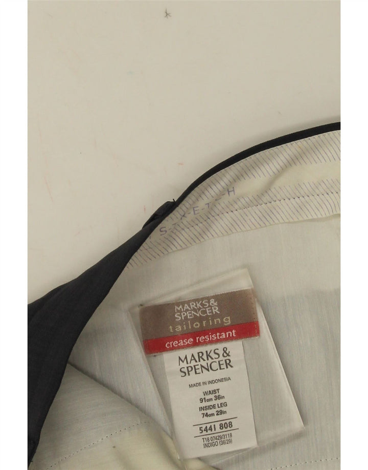 Marks & Spencer muške hlače ravnog odijela W36 L29 tamnoplavi poliester