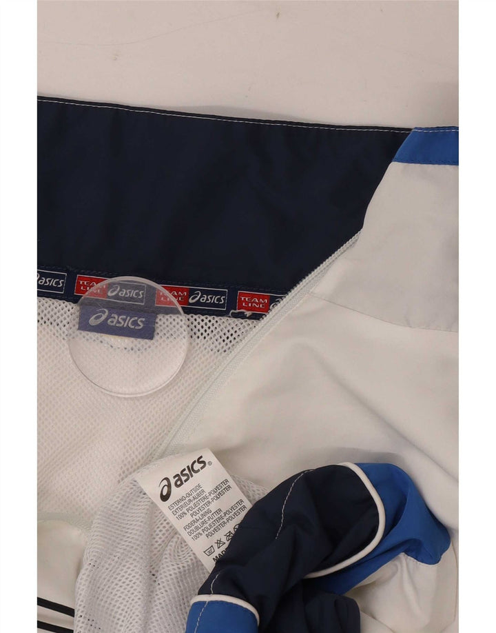Asics muška gornja jakna za trenirku 2XL bijeli poliester u boji