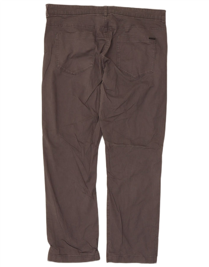 CALVIN KLEIN Muške ravne ležerne hlače W36 L30 Sivi pamuk