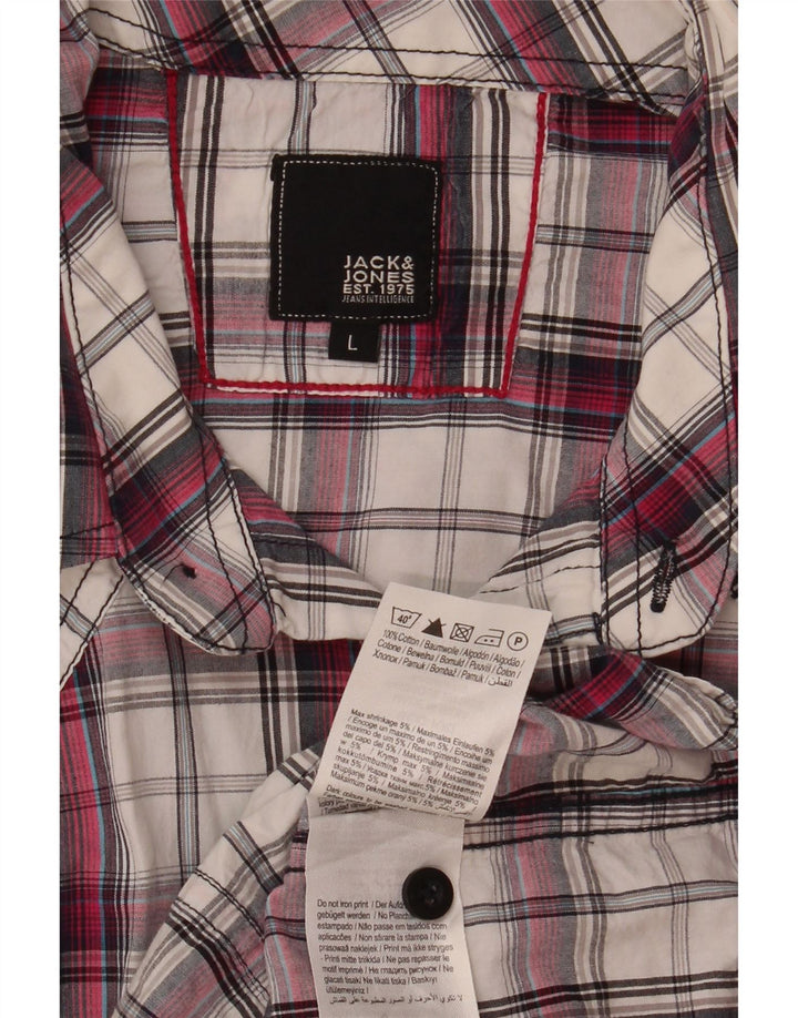 Jack & Jones muška majica s velikim bijelim kariranim pamukom