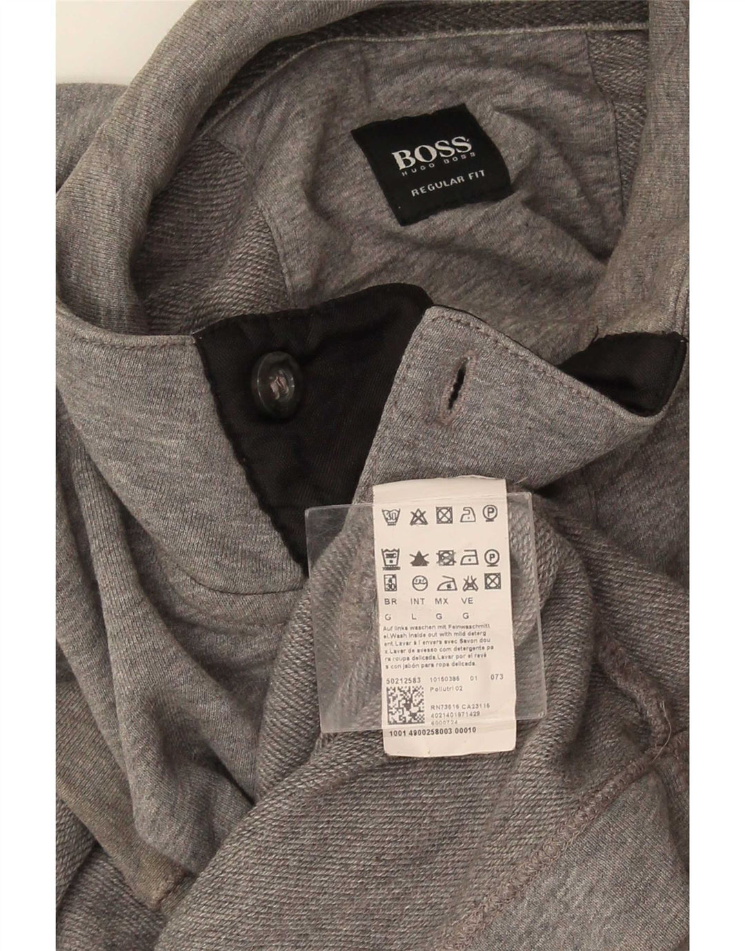 Hugo Boss muška majica s dugmadima i izrezom, veliki sivi pamuk