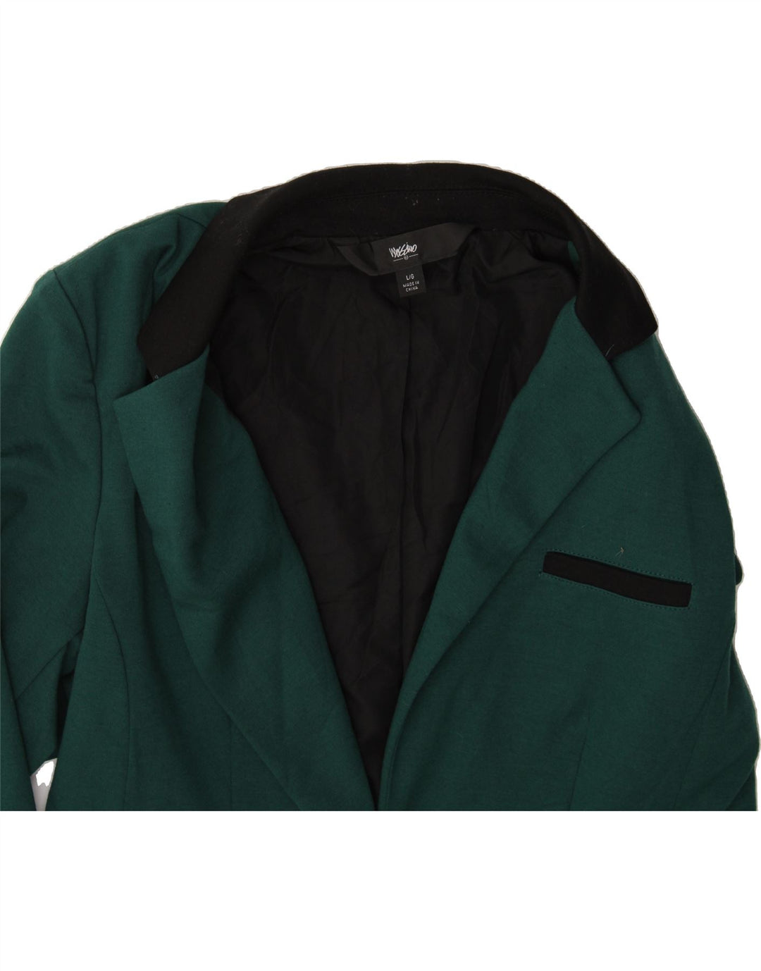 MOSSIMO Womens 1 Button Blazer Jacket UK 14 Large Green Colourblock Vintage Mossimo and Second-Hand Mossimo from Messina Hembry 