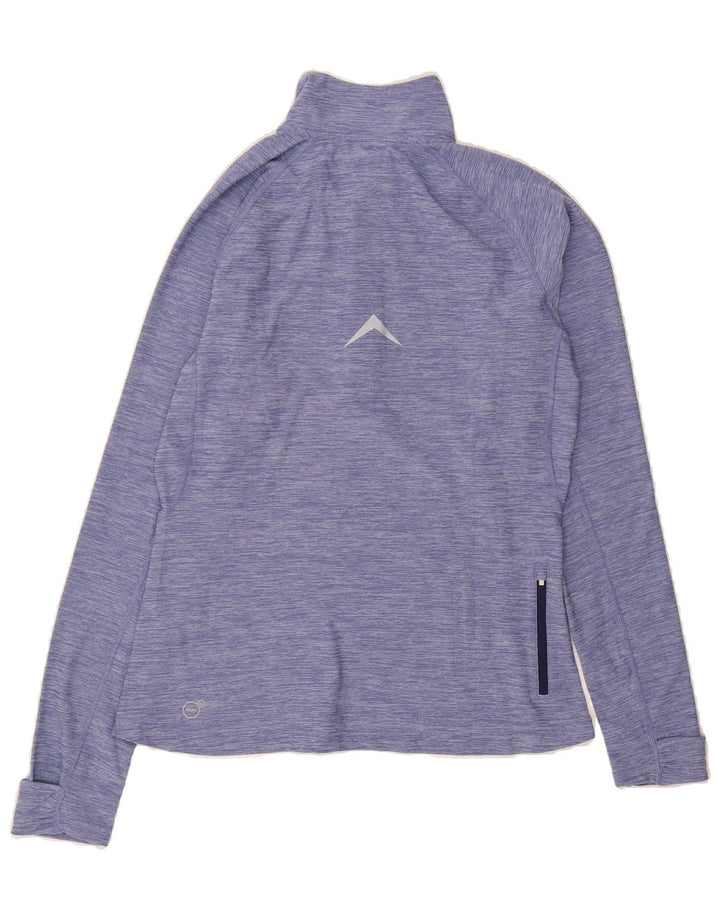FILA Womens Zip Neck Pullover Tracksuit Top UK 14 Medium  Blue Flecked Vintage Fila and Second-Hand Fila from Messina Hembry 