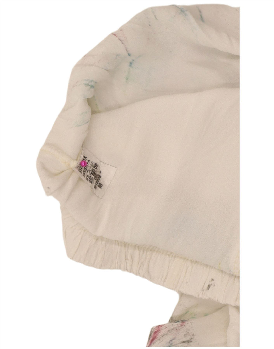 Vintage ženske harem hlače srednje veličine W28 L29 bijela tie dye viskoza
