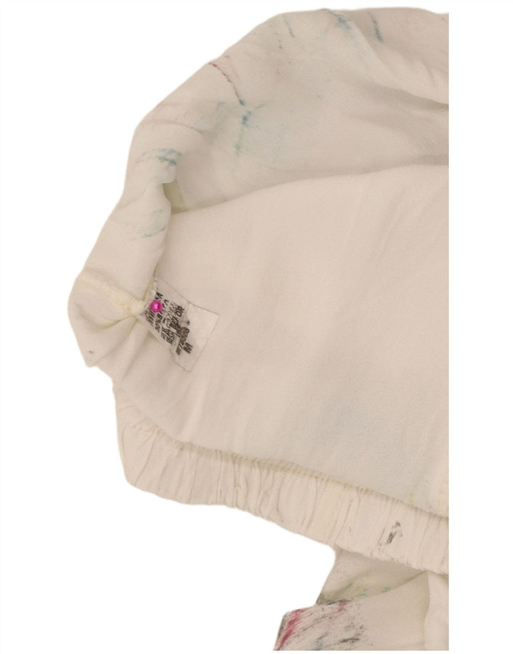 Vintage ženske harem hlače srednje veličine W28 L29 bijela tie dye viskoza