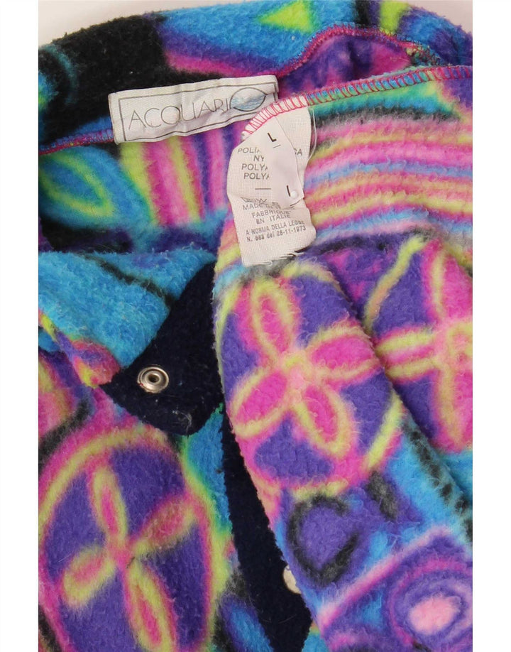 Vintage muški anorak flis džemper veliki raznobojni geometrijski poliamid
