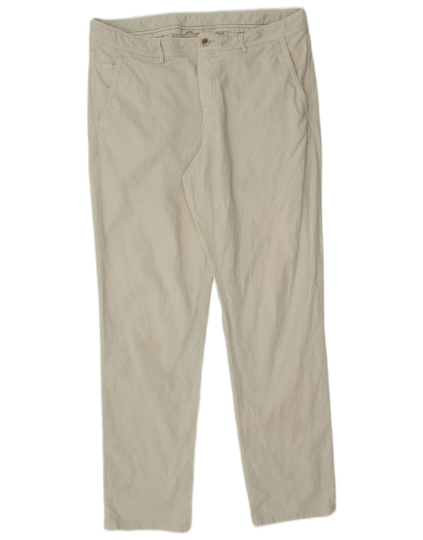 Massimo Dutti muške ravne chino hlače EU 44 velike W34 L29 bež pamuk