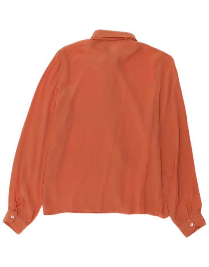 Vintage ženska košulja s prednjom kravatom IT 44 srednje narančasta