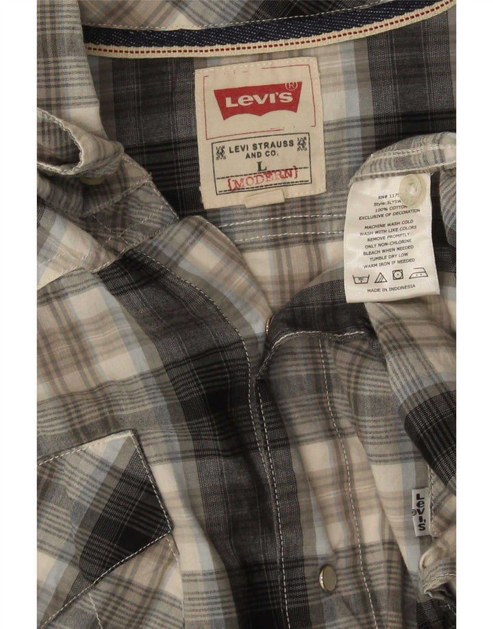 Levi's muška moderna majica kratkih rukava, veliki sivi karirani pamuk
