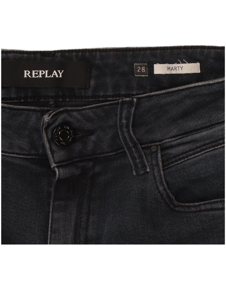 REPLAY Womens Marty Slim Jeans W28 L30 Navy Blue