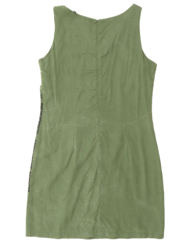 Desigual ženska plašt haljina s grafičkim motivima EU 42 srednje zelene boje s cvjetnim srcem