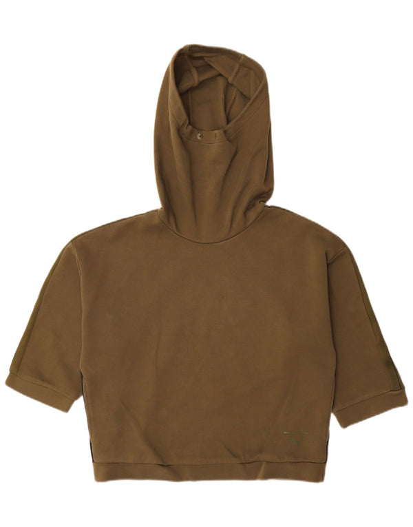 Puma ženska majica s kapuljačom 3/4 rukava UK 10 Small kaki boja