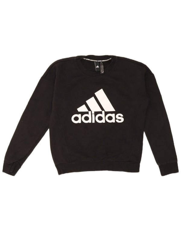 Adidas ženska majica s motivom prekomjerne majice UK 4/6 XS crni pamuk