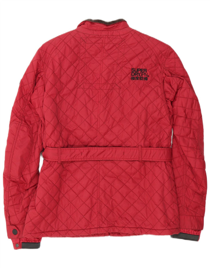 Superdry ženska prošivena jakna UK 18 XL od crvenog najlona