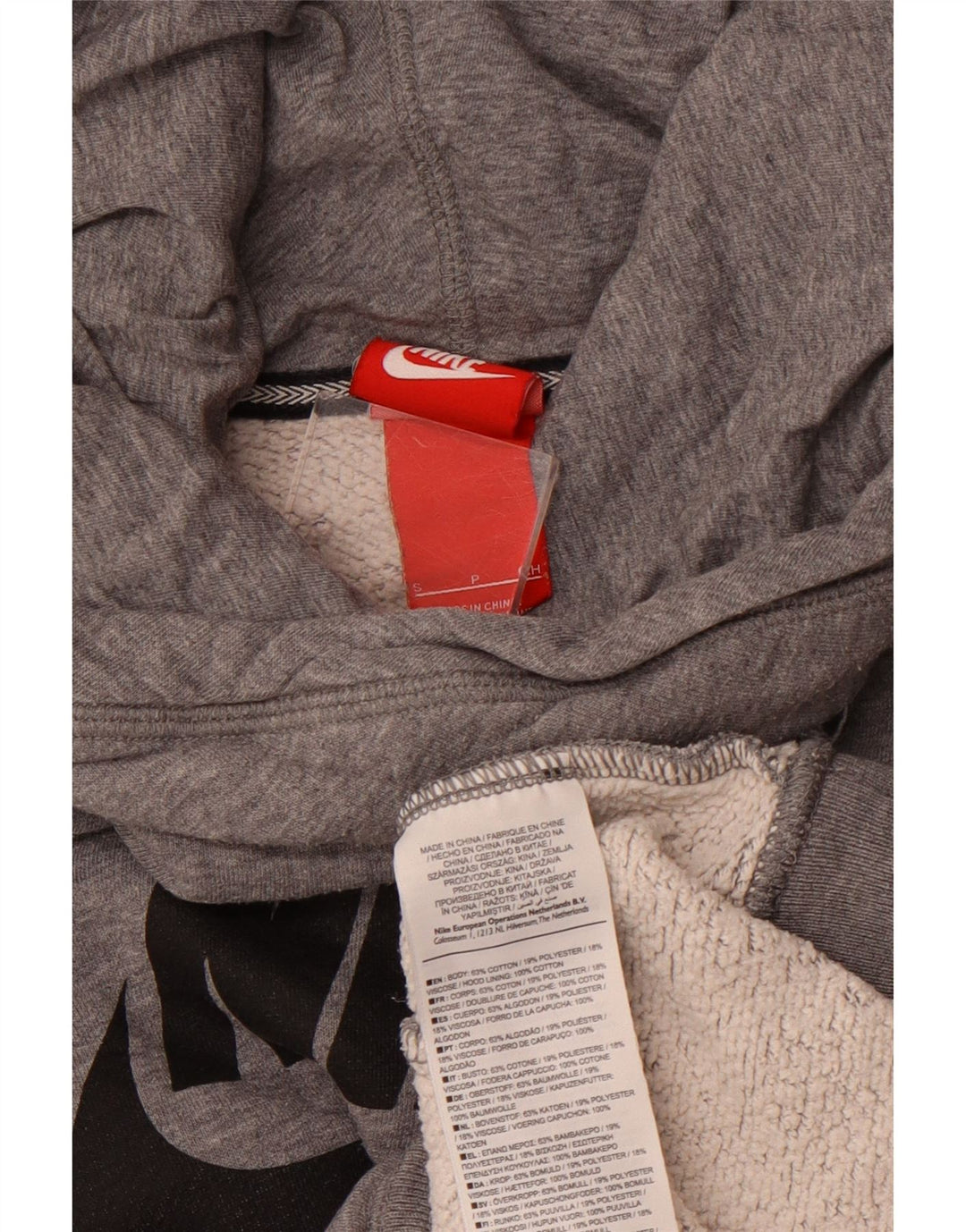 NIKE Ženska majica s kapuljačom s grafičkim motivima UK 10, mali sivi pamuk