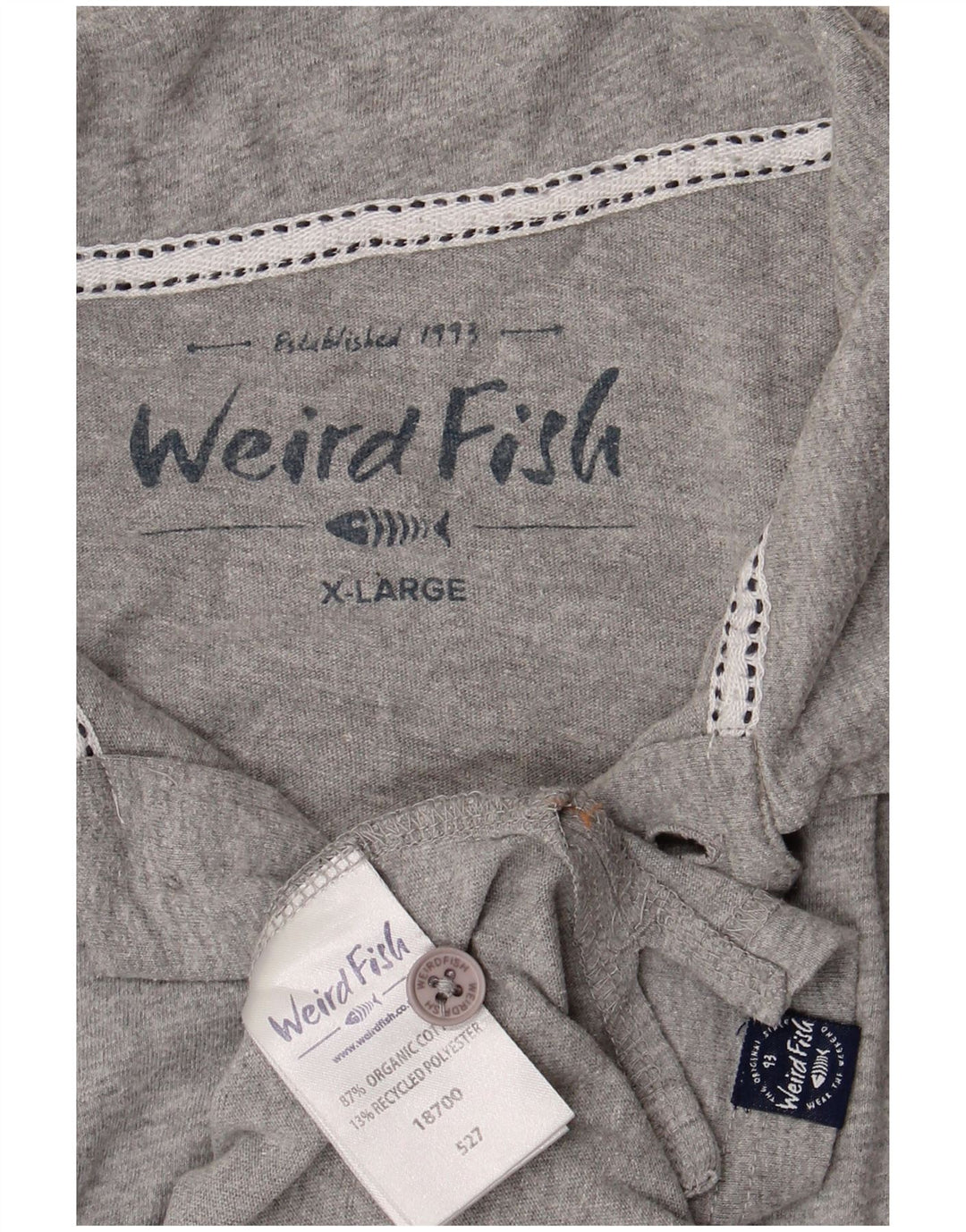 WEIRD FISH Muška polo majica XL sivi pamuk