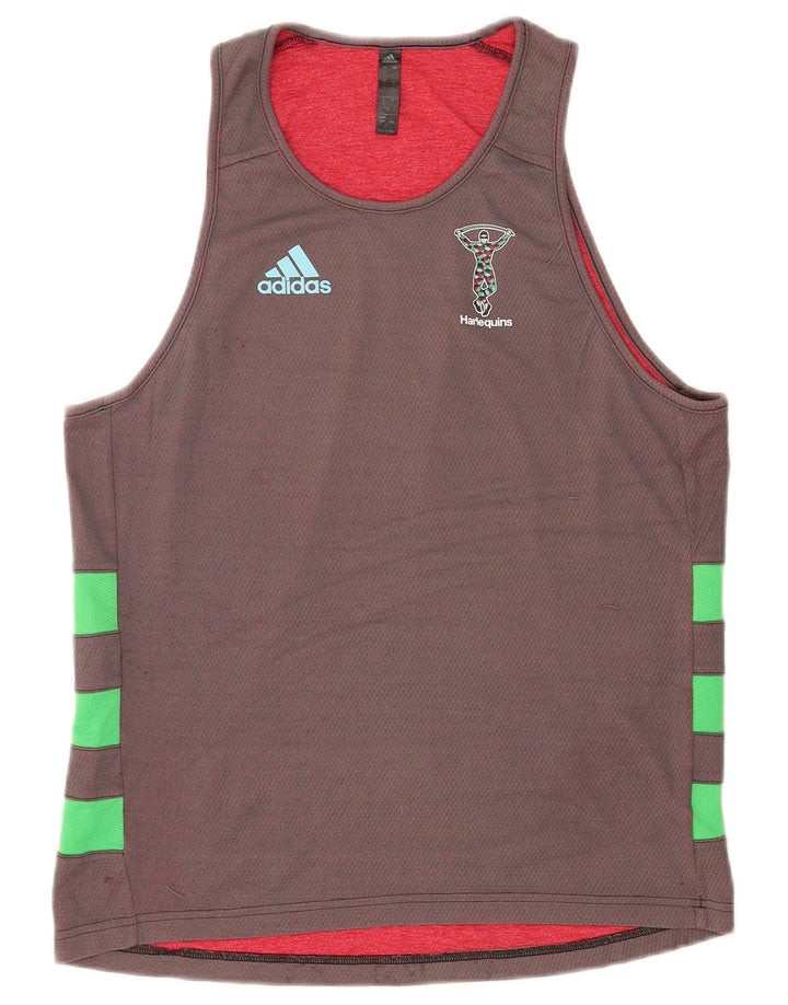 Adidas muški gornji dio prsluka s grafičkim motivima, veliki sivi poliester u boji