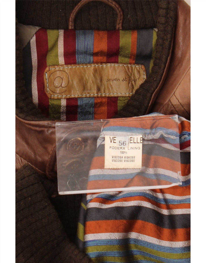 Vintage muška kožna jakna IT 50 Large Brown