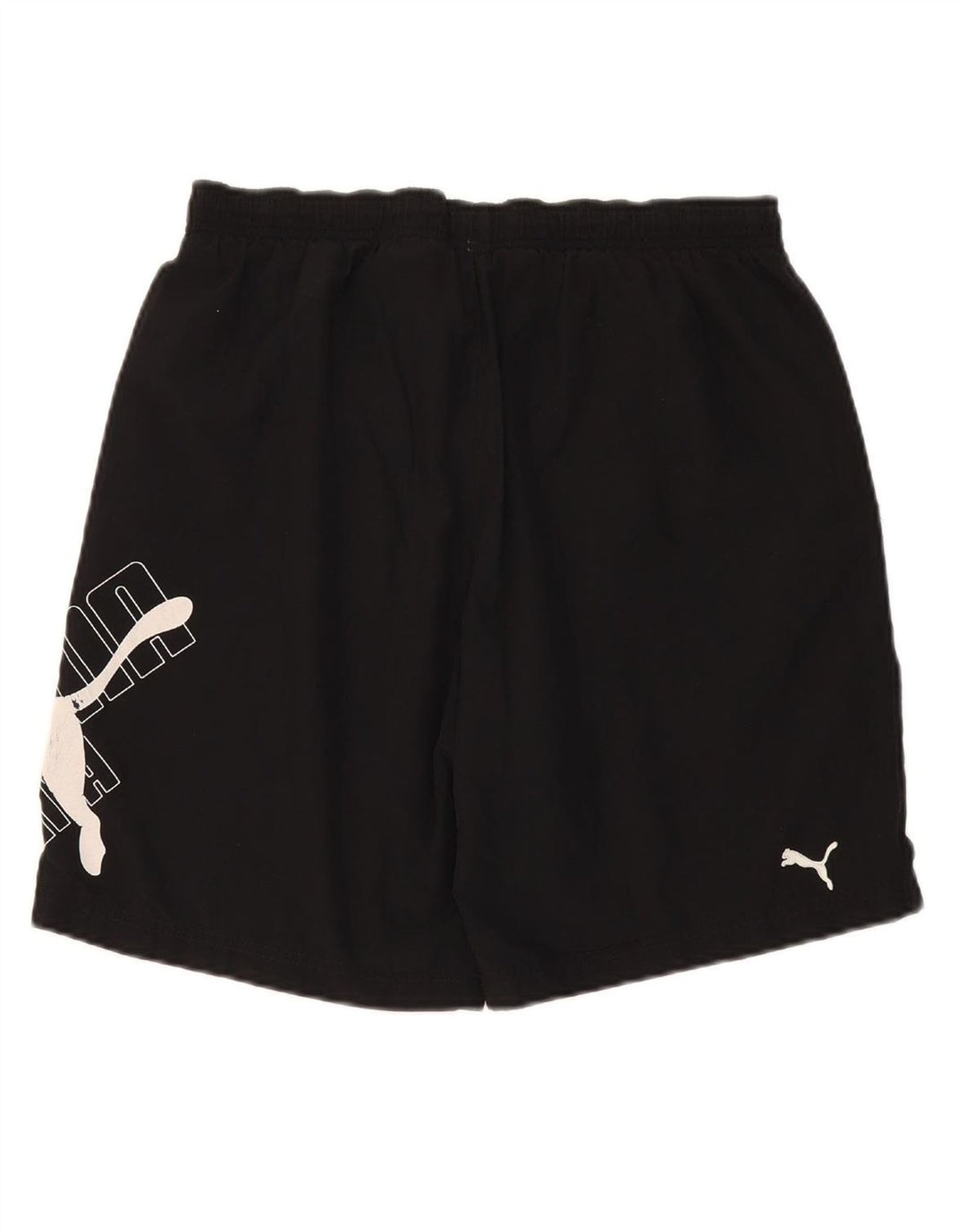 PUMA Mens Graphic Sport Shorts Medium Black Polyester
