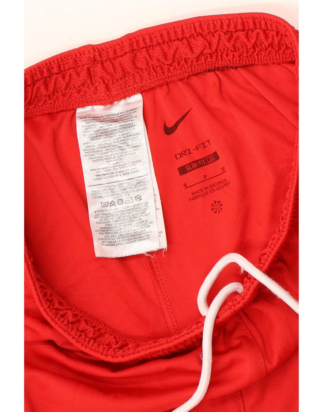 Nike muške Dri Fit uske sportske kratke hlače male crvene boje od poliestera