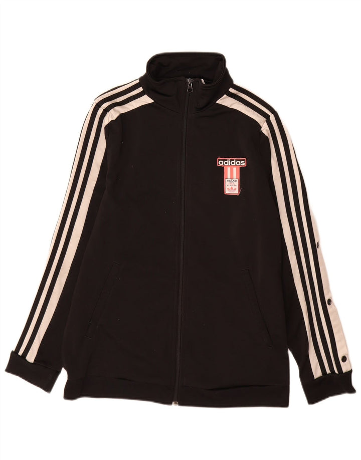 Adidas ženska gornja jakna za trenirku UK 14 srednje crna poliesterska boja