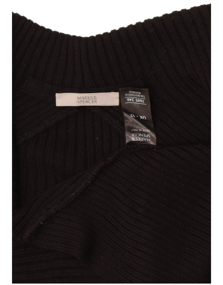 Marks & Spencer ženski otvoreni bolero džemper UK 12 Srednje crni akril