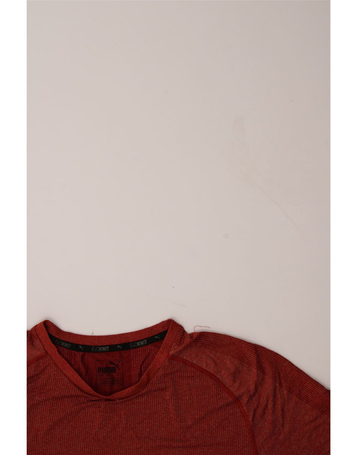 PUMA Mens T-Shirt Top XL Red Colourblock Vintage Puma and Second-Hand Puma from Messina Hembry 