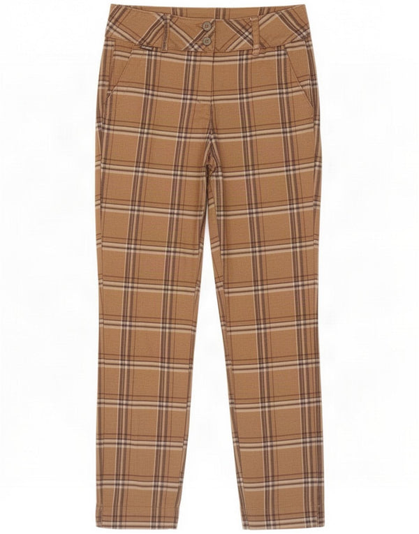 Red Button Ženske uske chino hlače EU 36 Small W28 L30 Brown Check